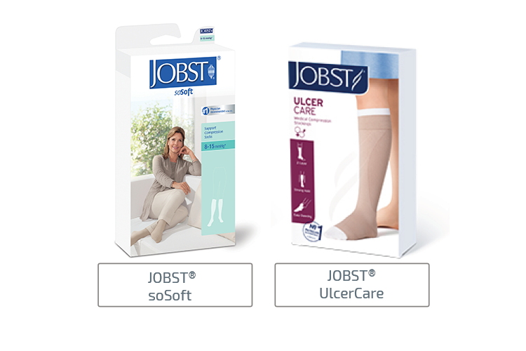 Image showing JOBST soSoft and JOBST UlcerCare Image showing JOBST soSoft and JOBST UlcerCare